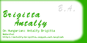 brigitta antalfy business card